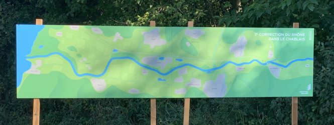 Début de la troisième correction du Rhône dans le Chablais vaudois