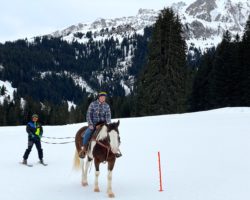 De la neige, des chevaux et des skis : le ski jöring séduit aux Mosses