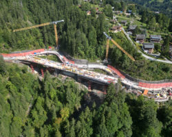 Le nouveau pont entre Villars et Gryon commence à se montrer
