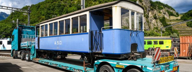 Aigle – Seppey – Diablerets (ASD) : La voiture historique C31 retrouve le Chablais pour une restauration d’envergure